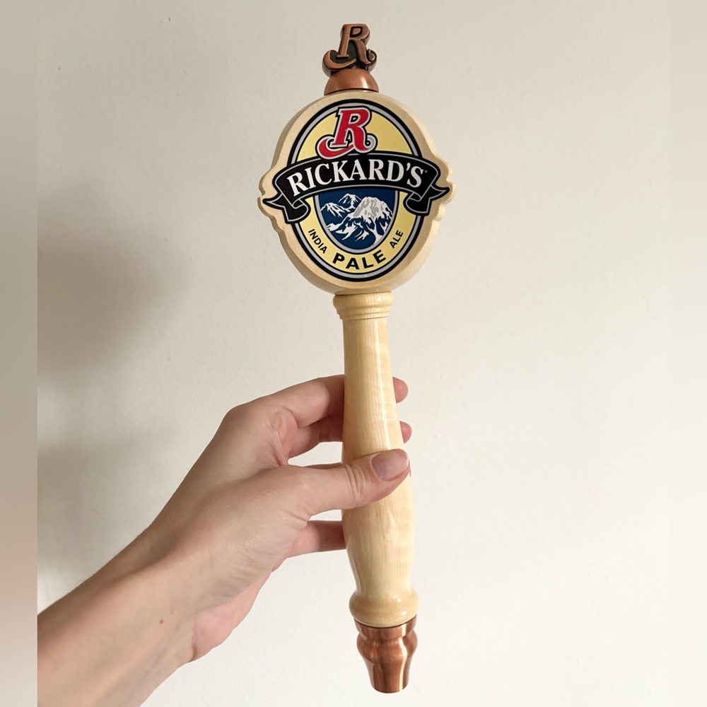 collectible Rickard's India Pale Ale beer tap handle